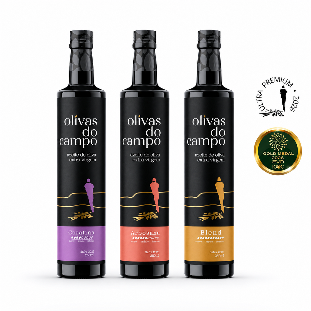 Combo Premiados Olivas do Campo - 3 azeites medalha de ouro EVO IOOC 2026