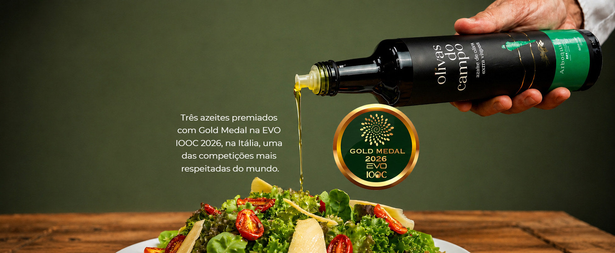 Azeite premiado Olivas do Campo — Gold Medal EVO IOOC 2026